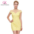 GK Sexy Women&#39;s Slim Fit Cap Sleeve festa de renda mini vestido CL009851-1